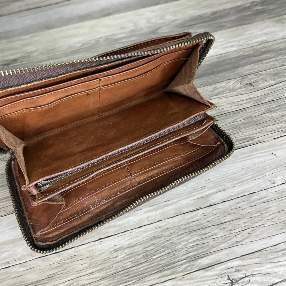 Harbour 2nd Leather Phone Wallet‎ Clutch Purse Perforated Anchor NO STRAP